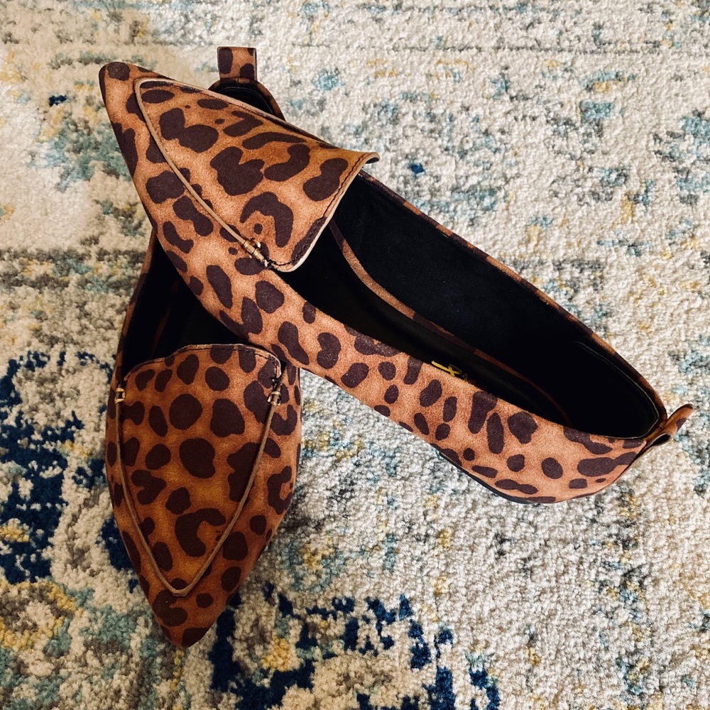 Animal print loafers
